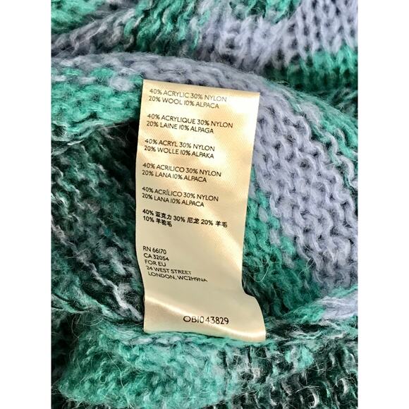 𝅺Free People Candy Stripe Tunic Waterfall Alpaca Wool Sweater  Small - Picture 5 of 6